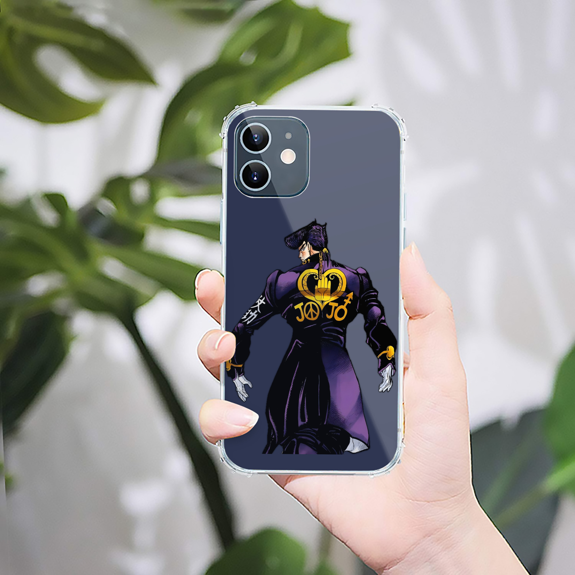 （画像用） ジョジョの奇妙な冒険 ひがしかた じょうすけ JoJo's Bizarre Adventure Higashikata Josuke 【iPhone 12シリーズ対応】透明スマホケース（クリアソフトケース）